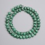 Natural Malachite Heart Beads 8×7–7.5 mm, 39 cm strand