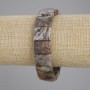 Petersite bracelet with rectangular links, 16×12 mm, length 18 cm ±, stretch