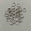 Spring-loaded jump ring, 7 mm diameter, silver-colored metal, packaging 0.5 kg