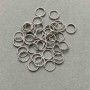 Spring-loaded jump ring, 7 mm diameter, silver-colored metal, packaging 0.5 kg
