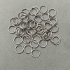 Spring-Loaded Jump Ring, 8 mm, Silver-Colored Metal, Packaging 0.5 kg