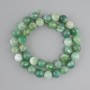 Faceted Agate Beads, round 10 mm diameter, 36 cm length ± on thread