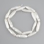 Baroque pearls with a 'gasoline' tint, 24-2, 5x5, 5-7 mm, ±, length 39 cm