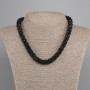 Necklace Czech crystal faceted rondelle 3.5×4 mm ±, length 45 cm ±, magnetic clasp