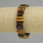 Tiger's Eye Bracelet with Smooth Oval Links, 14×10 mm, 18 cm (stretch)