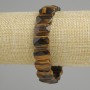 Tiger's Eye faceted-link bracelet, diameter 15×10 mm, 5–11 mm ±, length 18 cm (stretch)