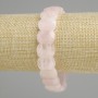 Pink Quartz Faceted Link Bracelet, 15×11 mm, 18 cm (stretch)