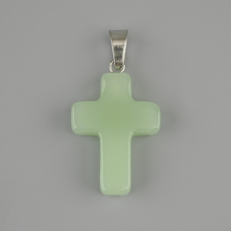 Pendant Cross Nephrite 25×18 mm ±, length 35 mm ±