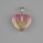 Heart-shaped pendant with tinted quartz 20x20mm+-, length 30mm+-