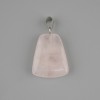 Pink Quartz Pendant, Trapezoid, 17×21 mm, Length ~30 mm