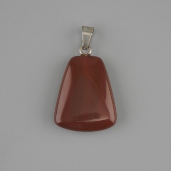 Carnelian Pendant, Trapezoid 17x21 mm ±, Length 30 mm+