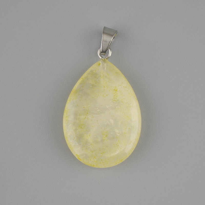 Drop Pendant with Tinted Glass, 18x26x34 mm+