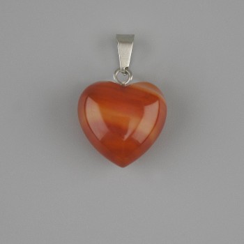 Heart Pendant with Carnelian 15×15×22 mm+
