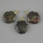 Pendant Shell Jasper Dragon's Blood 22×22 mm, length about 30 mm