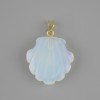 Pendant Shell Moonstone Opalite 22×22 mm, length 30 mm