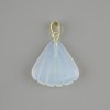Pendant Shell Moonstone Opalite 20x20mm±, length 28mm±