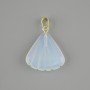 Pendant Shell Moonstone Opalite 20x20mm±, length 28mm±