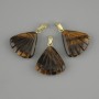Pendant Tiger's Eye Shell 20x20 mm ±, length 28 mm ±