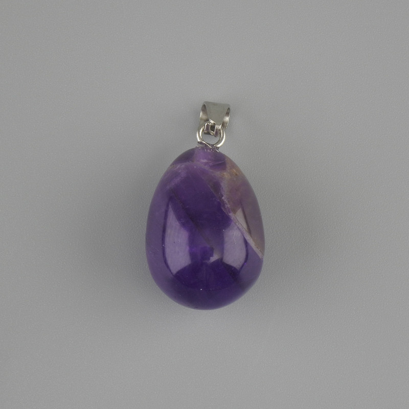 Pendant Amethyst Teardrop 18×13 mm, length approx. 26 mm