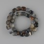Beads Agate brick-shaped 9–13×9–9.5 mm on thread