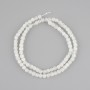 Adularia Beads Faceted Cube, 4x4 mm, 39 cm length on thread