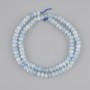 Aquamarine Beads, Faceted Rondelle, 5.5x4 mm ±, length 39 cm ± on thread