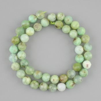 Emerald Beads, Faceted Round 8mm, 38 cm long on a thread