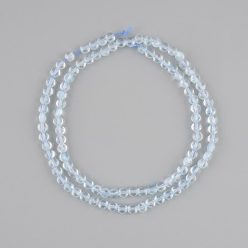 Faceted Topaz Beads Coin-shaped, 4 mm Diameter, 39 cm Length on Thread