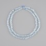 Faceted Topaz Beads Coin-shaped, 4 mm Diameter, 39 cm Length on Thread