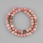 Rhodonite faceted cube beads, 7×7 mm diameter, 37 cm length on a thread