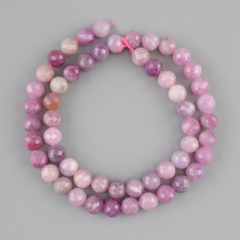 Faceted Ruby Beads 7.5 mm on Thread
