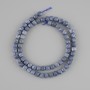 Sponge Coral Beads, Faceted Cube, Diameter 5x5 mm, 37 cm Length on Thread