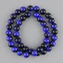 Blue Tiger's Eye Beads (Single) Smooth Round, 10 mm diameter ±, 38 cm length ± on beading thread