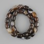 Agate Barrel Beads 12.5 x 11 mm on Thread