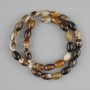 Agate grain beads, diameter approximately 11.5–12 × 7–8.5 mm, 5 mm ±, length approximately 40 cm ± on thread