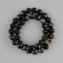 Beads Agate Faceted Ball, 9 mm diameter ±, 36 cm length ± on beading thread