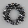Eye Agate Beads, Smooth Round, 12 mm diameter, 38 cm length on thread