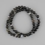Eye Agate Beads, Smooth Round, 6 mm Diameter ±, Length 37 cm ± on Beading Thread