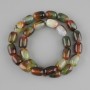Brazilian Agate Barrel Beads, 14x10 mm, 39 cm long on thread