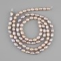 Natural freshwater pearl beads 7-7.5×5.5-6 mm, 34 cm strand