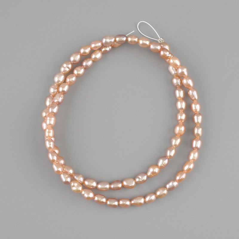 Freshwater pearl beads 4, 5-7×3.5-4 mm, length 36 cm ±