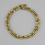 Beads Green Grossular garnet Faceted Cube, 3x3 mm, length 39 cm ±