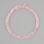 Rose Quartz Beads, Faceted Round Bead, 2 mm diameter, 39 cm length ±