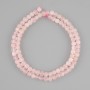 Pink Quartz Beads Faceted Cube, diameter 4.5×4.5 mm, length 39 cm ±