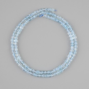 Faceted Topaz Beads, Cube-Shaped, 3×3 mm diameter ±, 39 cm length ±