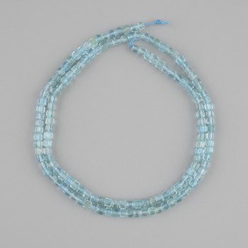Faceted Topaz Beads, Cube-shaped, diameter about 2×2.5 mm, length about 39 cm+