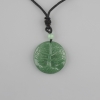 Tree of Life Jade Pendant, diameter 36 mm ±, on a black cord with adjustable length, length 78 cm+