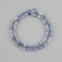 Kyanite Beads, Natural Stone, Faceted Cube 4x4 mm, Length 38 cm +/-
