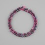 Beads Sapphire and Ruby natural stone faceted beads, diameter 4 mm ±, length 37 cm+