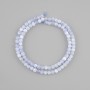 Blue agate (sapphirine) beads, natural gemstone, faceted cube, 4x4 mm, length about 38 cm